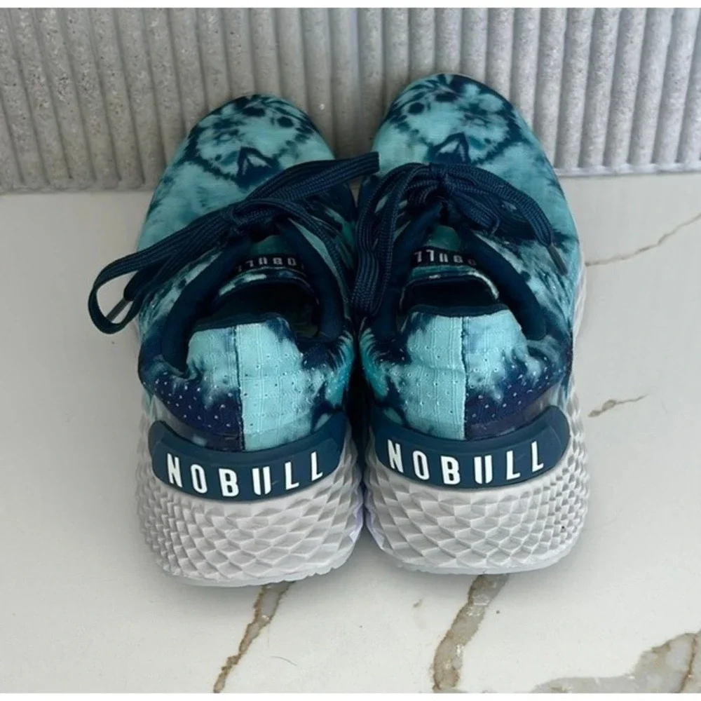 NOBULL Ripstop Runner Blue Teal Tie Dye Mens 8 Womens 9.5 Training Shoes